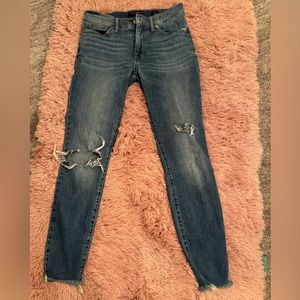 Women's Ava Mid-Rise Ripped Skinny Jeans !!